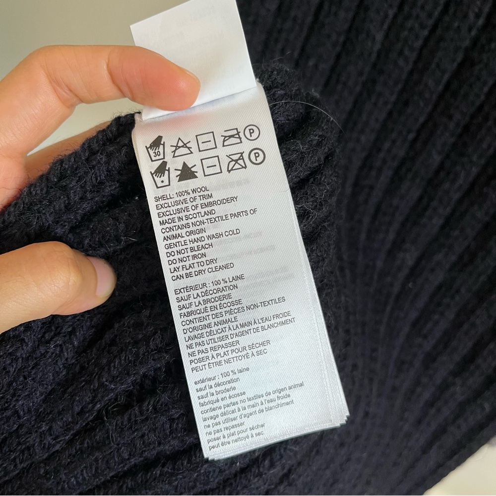 Robert Mackie x Canada Goose Colorblock Ribbed 100% Wool Scarf - Picture 4 of 7